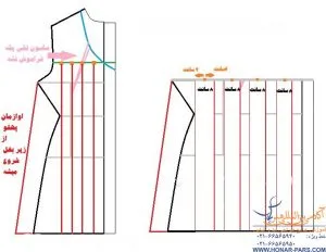 دوخت مانتو ساده با الگو