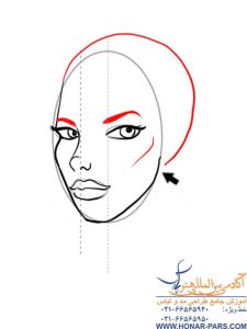 طراحی چهره سه رخ با مداد
