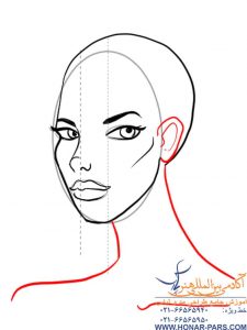 طراحی چهره سه رخ با مداد