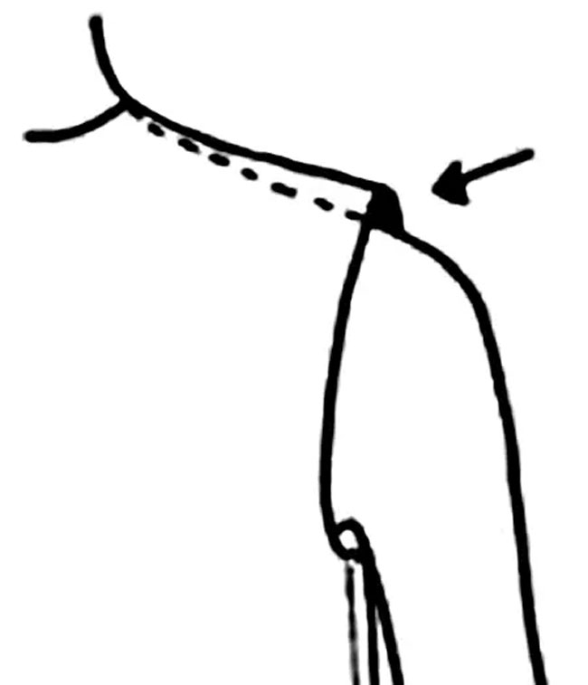 اصلاح شیب و طول سرشانه لباس