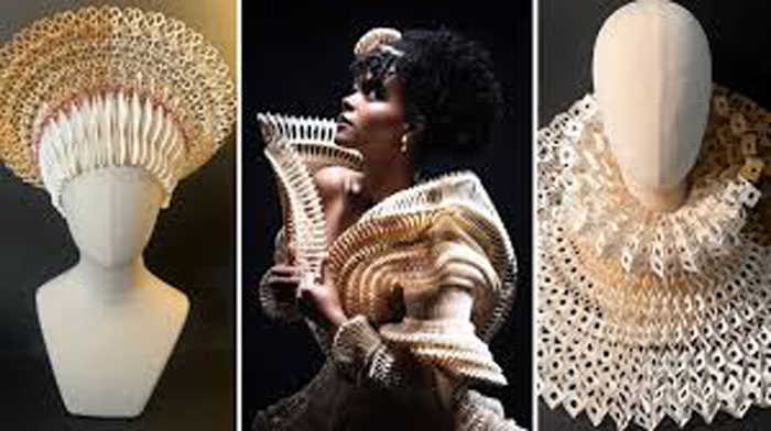 نشان دادن خلاقیت طراحی لباس با اوریگامی