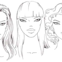 طراحی چهره با مداد سیاه